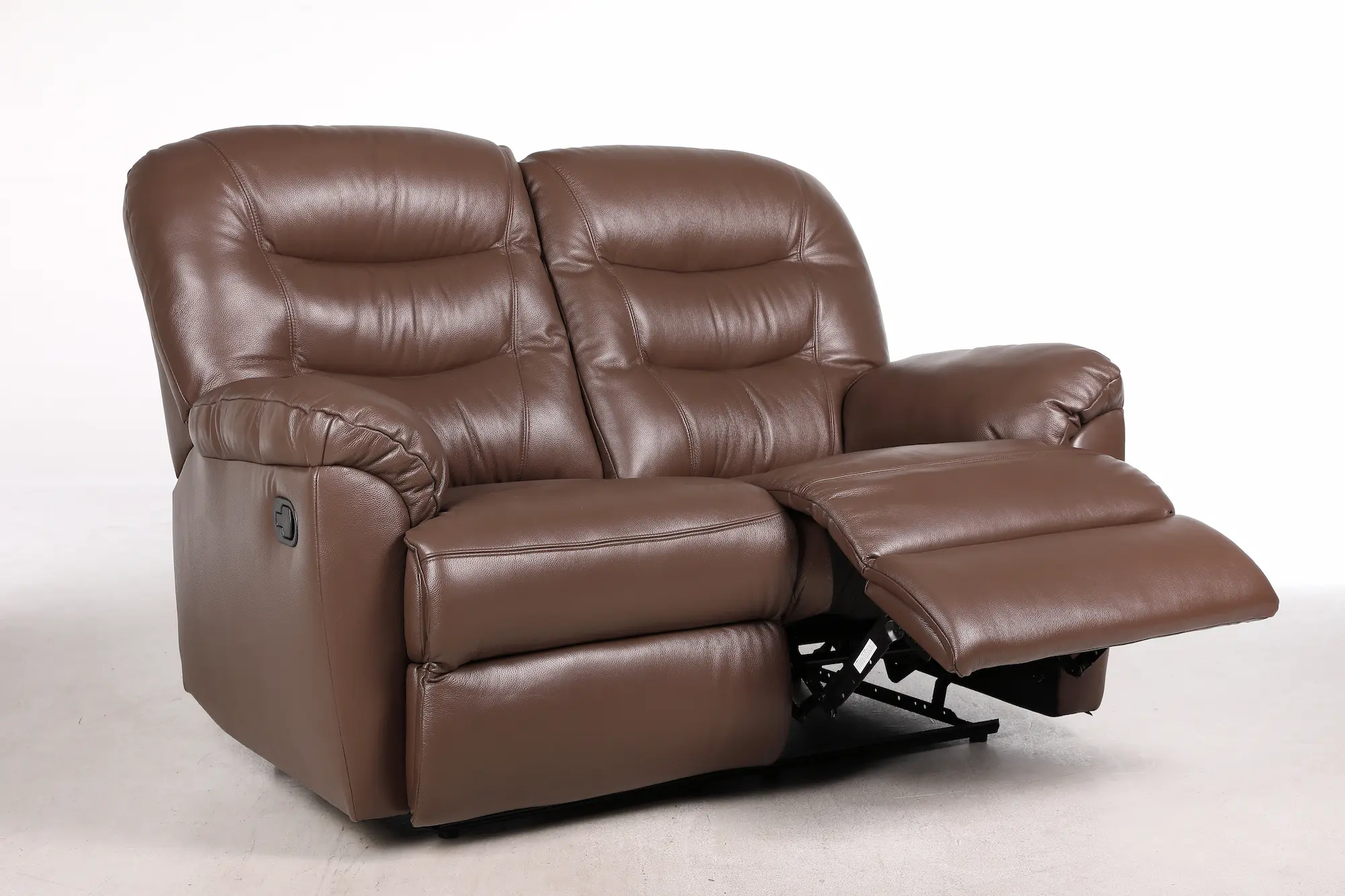 Odinė dvivietė sofa su dviem reglaineriais WINDSOR-148x98xH102 cm-ruda spalva-7
