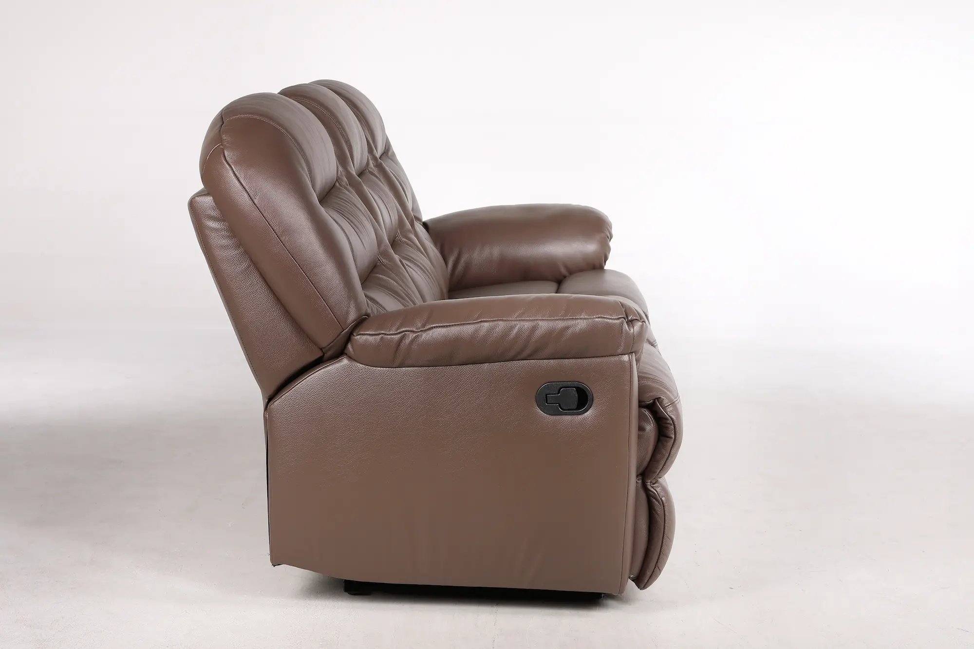 Odinė trivietė sofa su dviem reglaineriais WINDSOR-205x98xH102 cm-ruda spalva-1