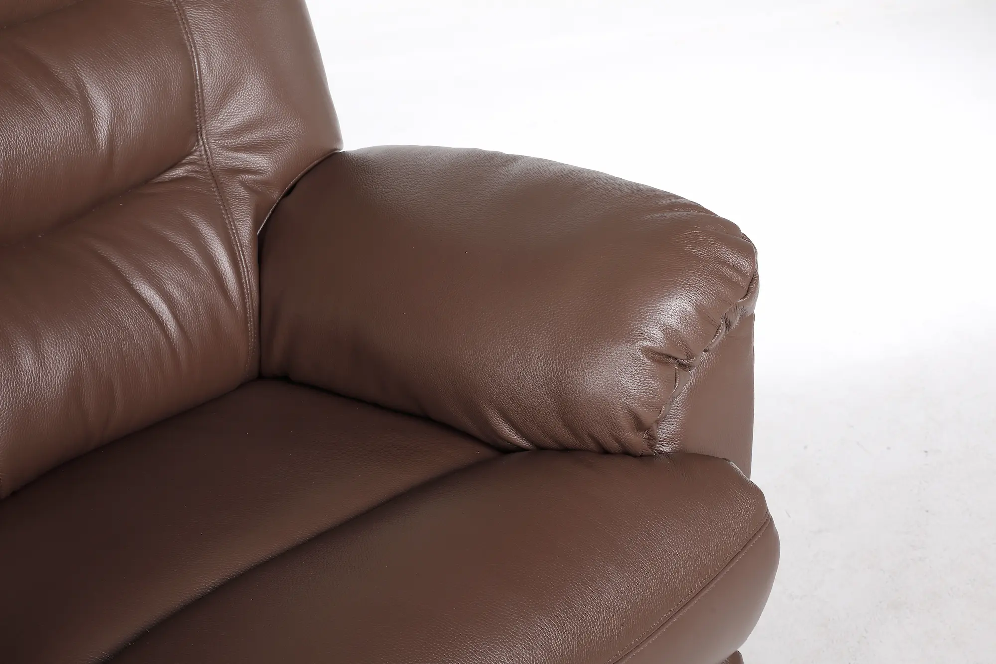 Odinė trivietė sofa su dviem reglaineriais WINDSOR-205x98xH102 cm-ruda spalva-12