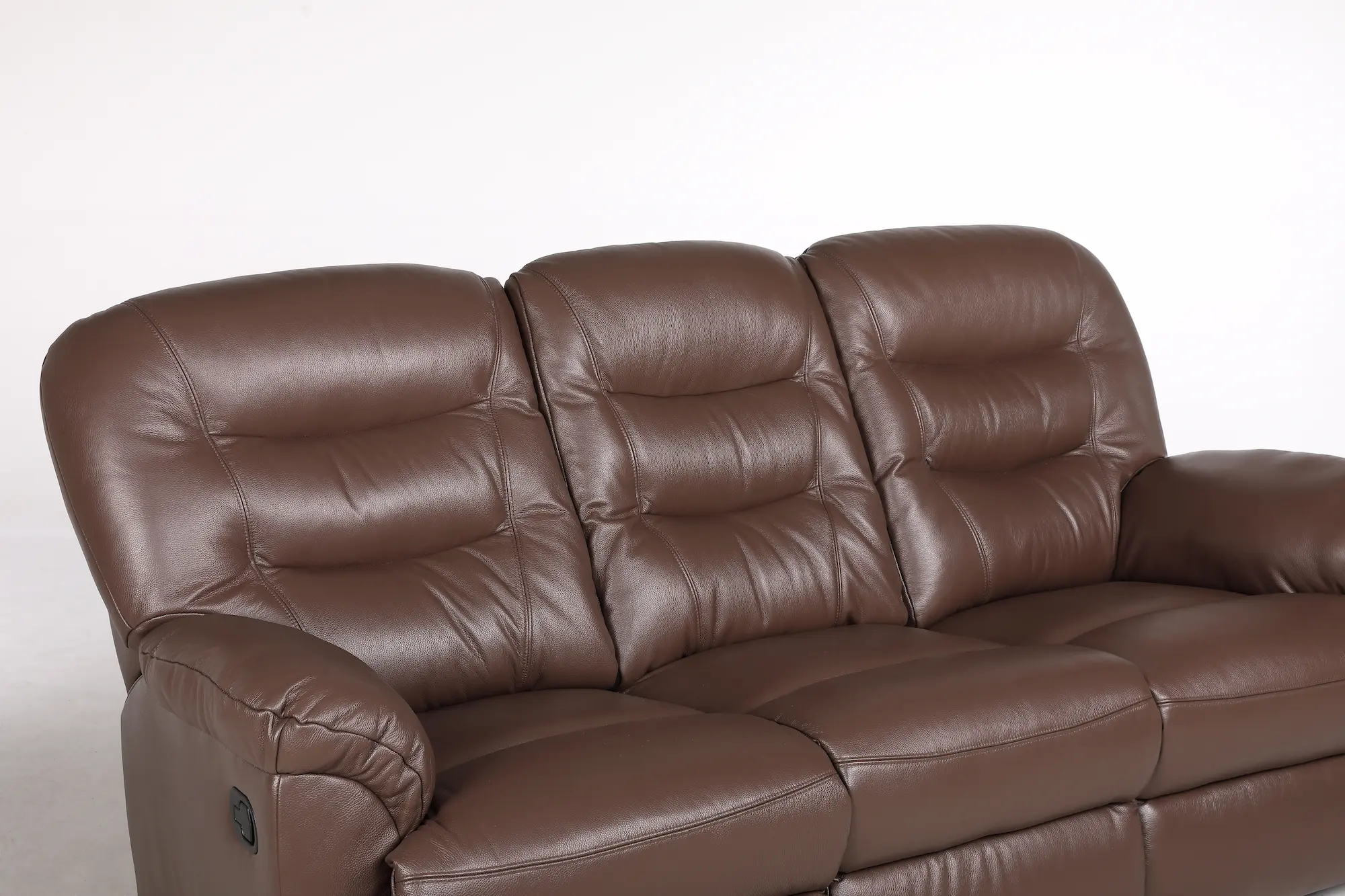Odinė trivietė sofa su dviem reglaineriais WINDSOR-205x98xH102 cm-ruda spalva-13