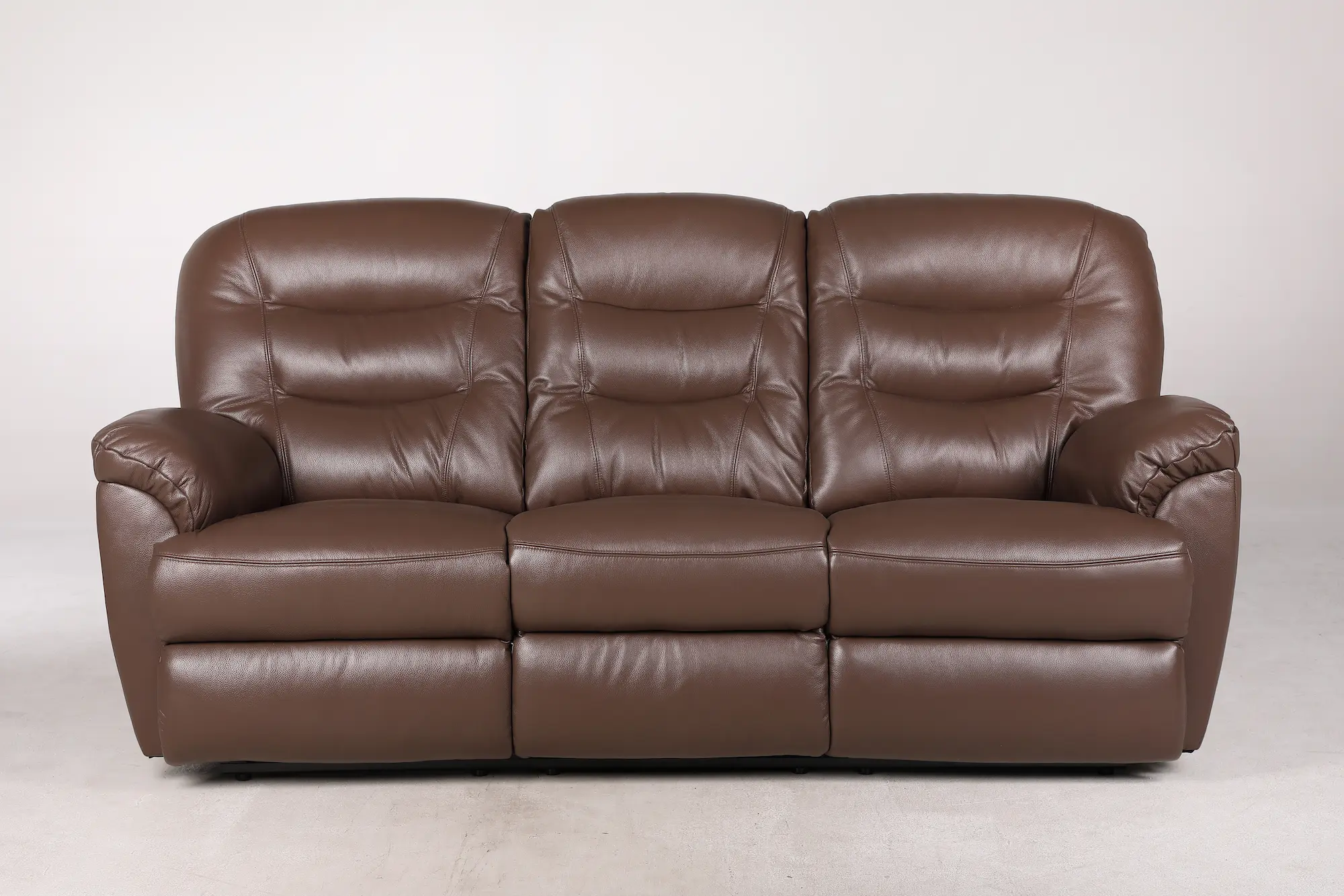 Odinė trivietė sofa su dviem reglaineriais WINDSOR-205x98xH102 cm-ruda spalva-15