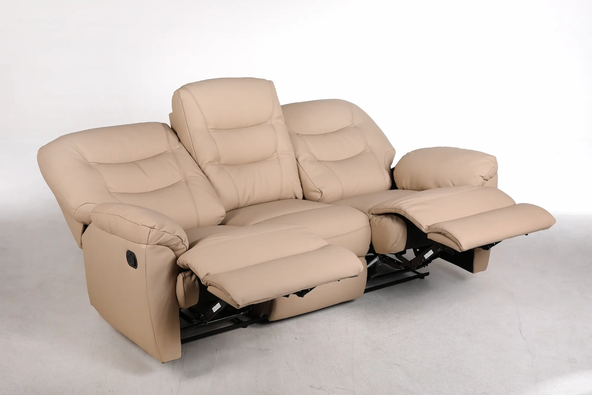Odinė trivietė sofa su dviem reglaineriais WINDSOR-205x98xH102 cm – cappucchino spalva-15