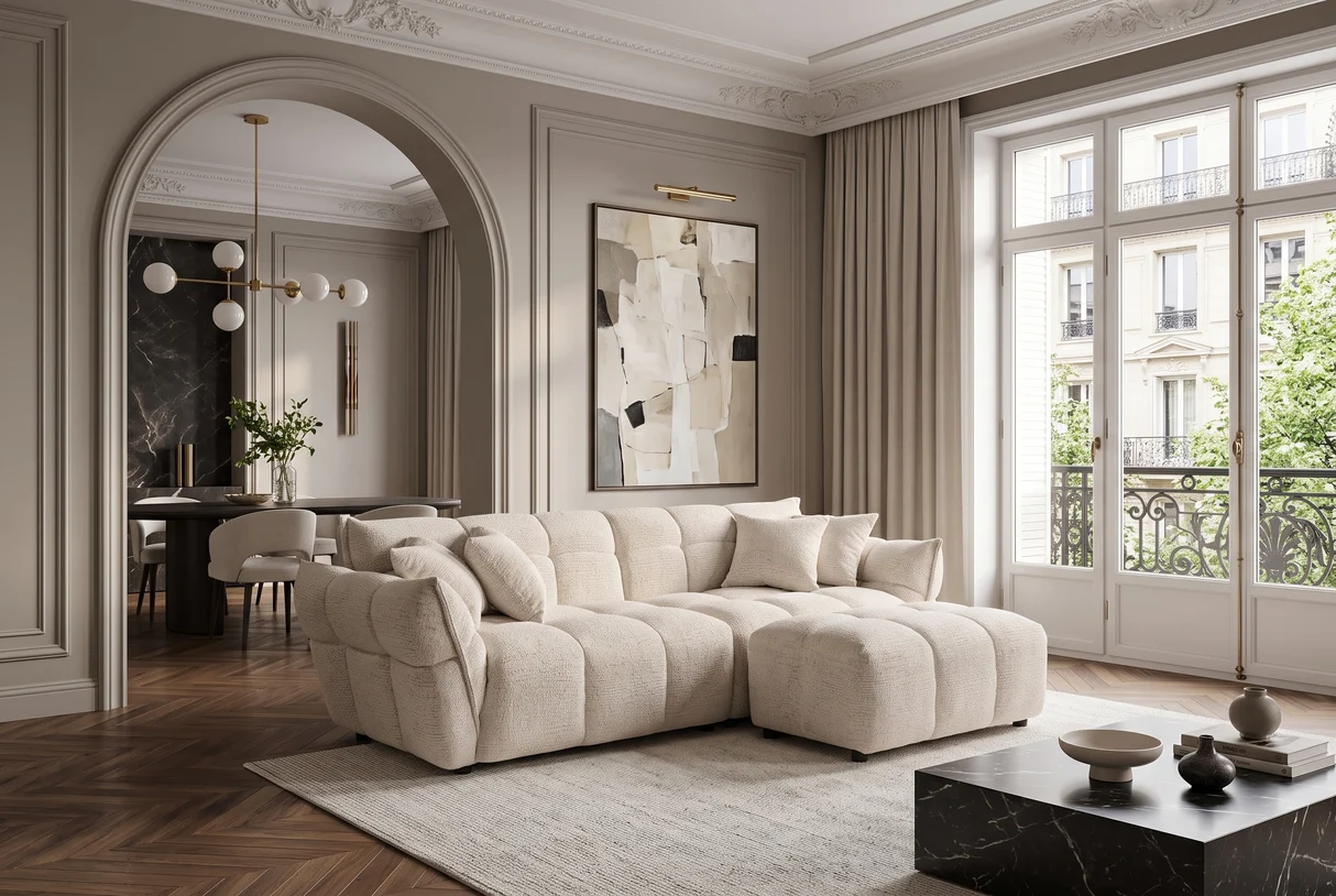 Sofa CLOUDY – 260x102xH81 cm – beige spalva-2
