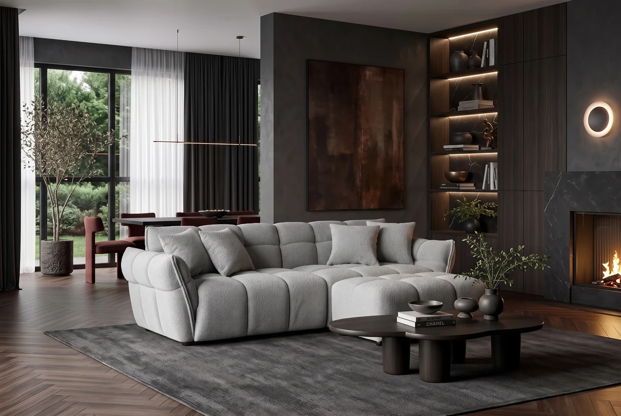 Sofa CLOUDY – 260x102xH81 cm – pilka spalva-2