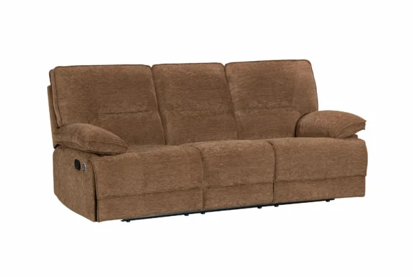Trivietė sofa su dviem reglaineriais NEVADA - 225x97xH110 cm - ruda spalva