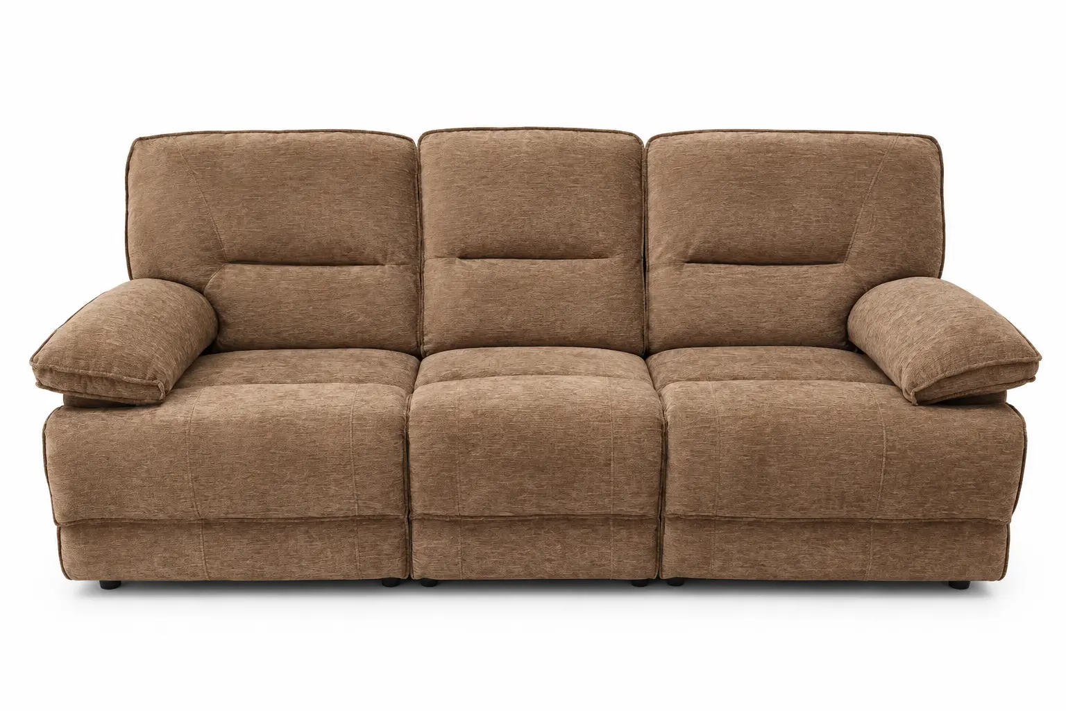 Trivietė sofa su dviem reglaineriais NEVADA - 225x97xH110 cm - ruda spalva-3