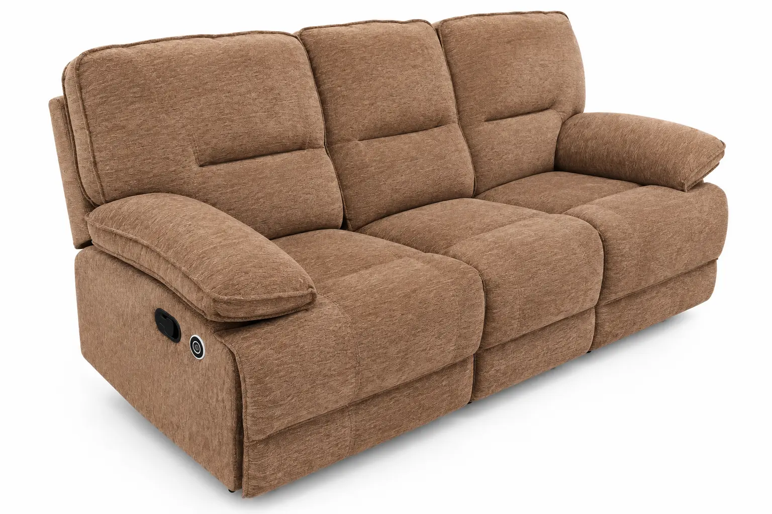 Trivietė sofa su dviem reglaineriais NEVADA - 225x97xH110 cm - ruda spalva-5