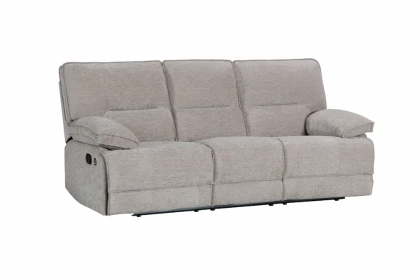 Trivietė sofa su dviem reglaineriais NEVADA – 225x97xH110 cm – pilkšva spalva