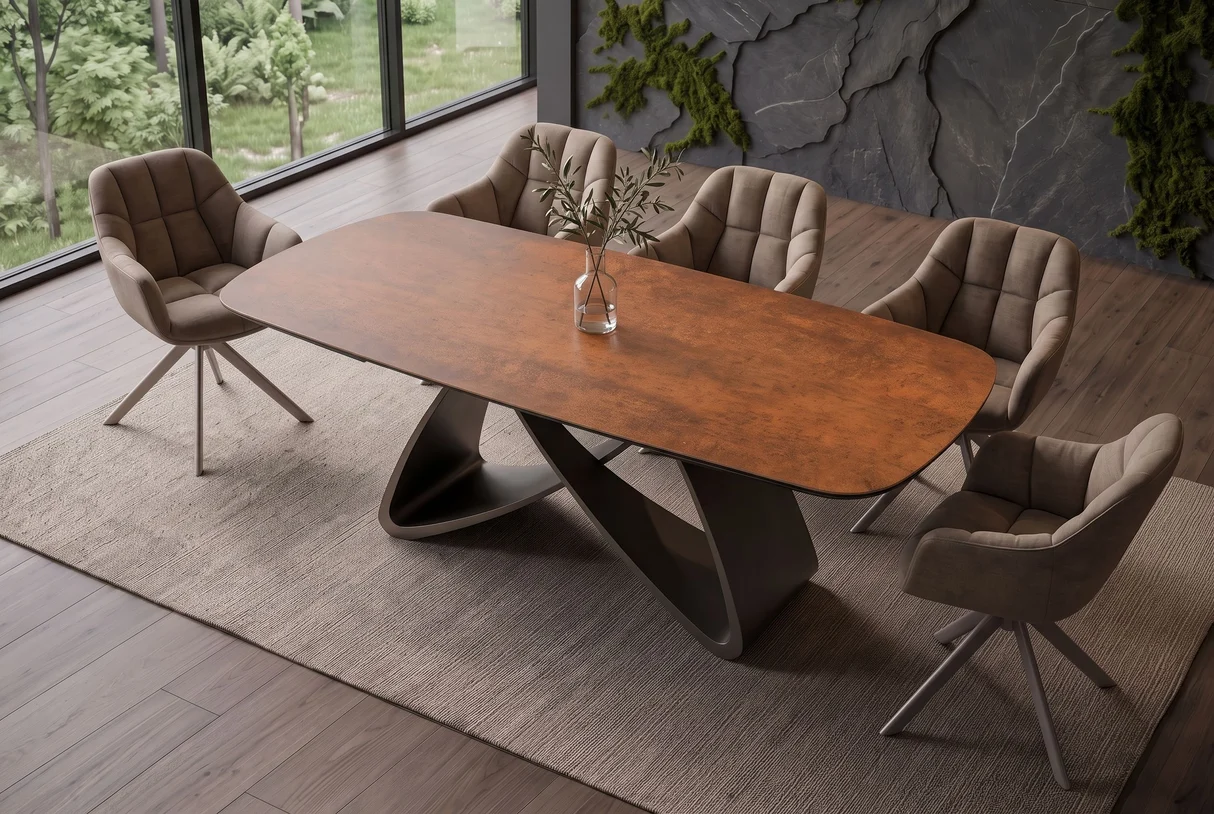 Valgomojo stalas INFINITY-RUST 180 (220-260)x90xH76 cm-5