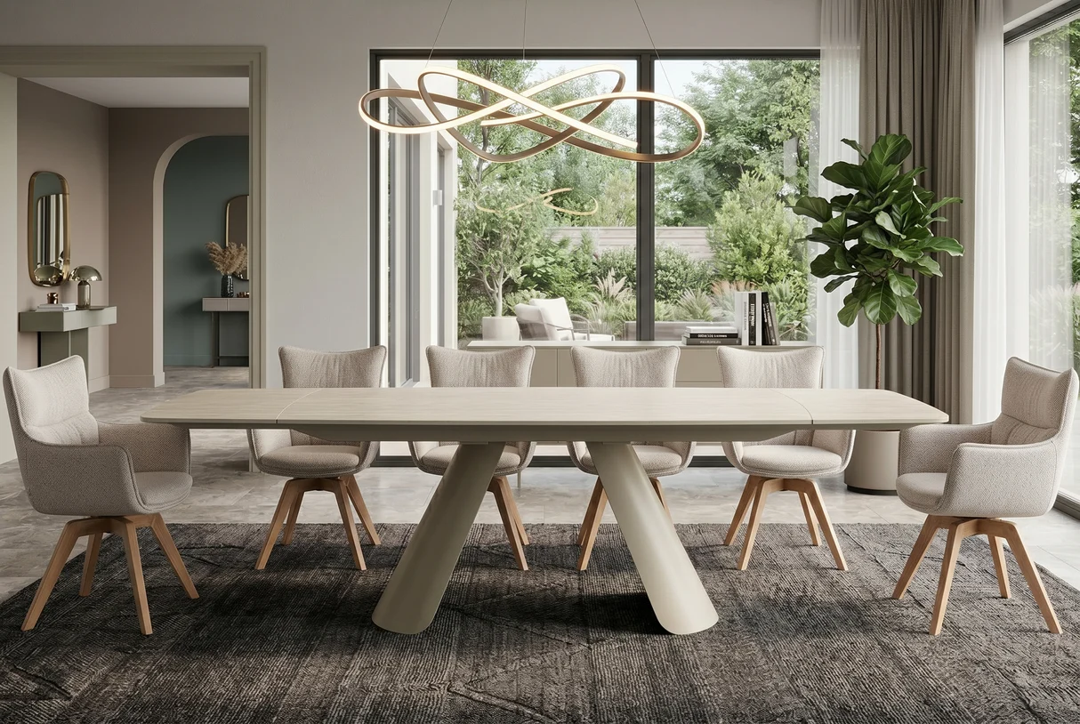 Valgomojo stalas VOGUE-BEIGE 160 (200-240)x90xH76 cm-2