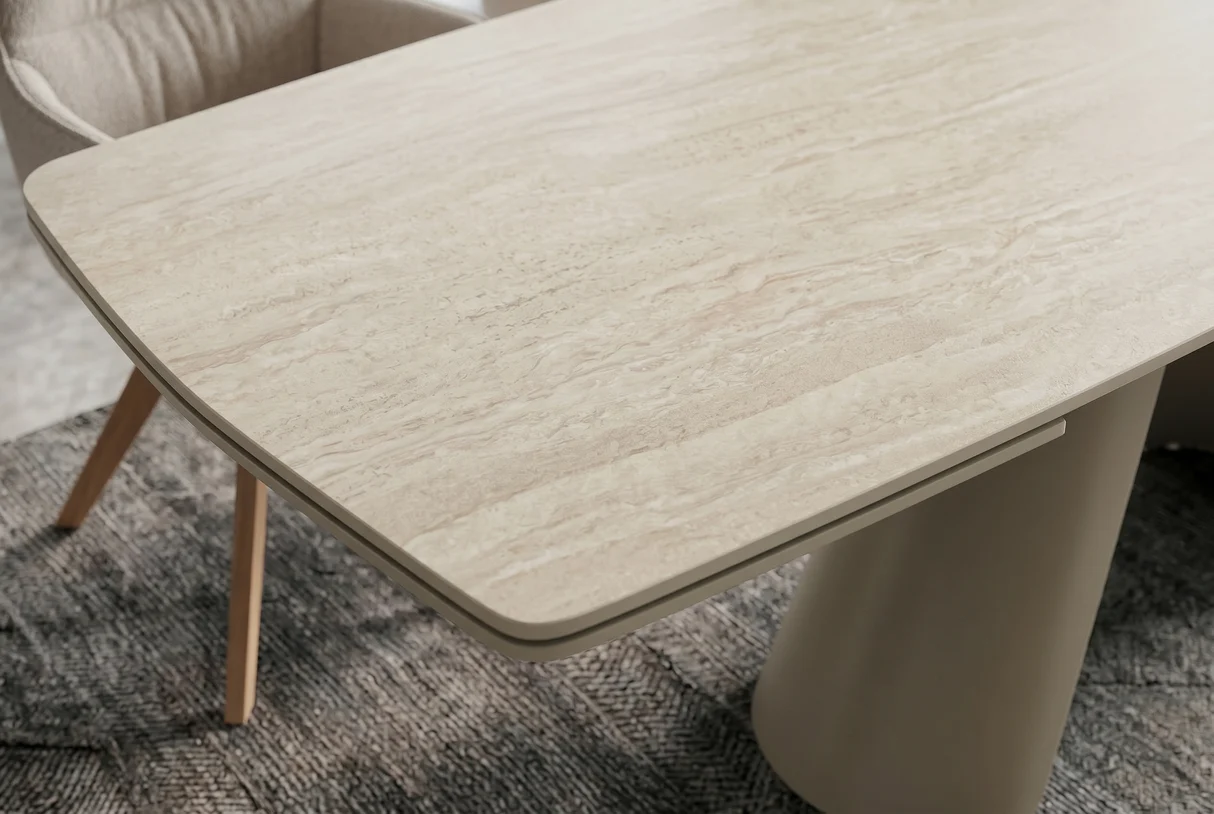 Valgomojo stalas VOGUE-BEIGE 160 (200-240)x90xH76 cm-6
