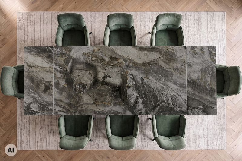 Valgomojo stalas DIAMOND-BRONZE 180 (220-260)x90xH77 cm-6
