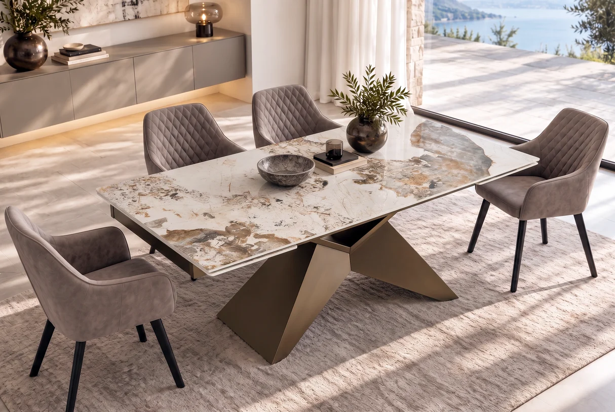 Valgomojo stalas DIAMOND-PANDORA 180 (220-260)x90xH77 cm-4