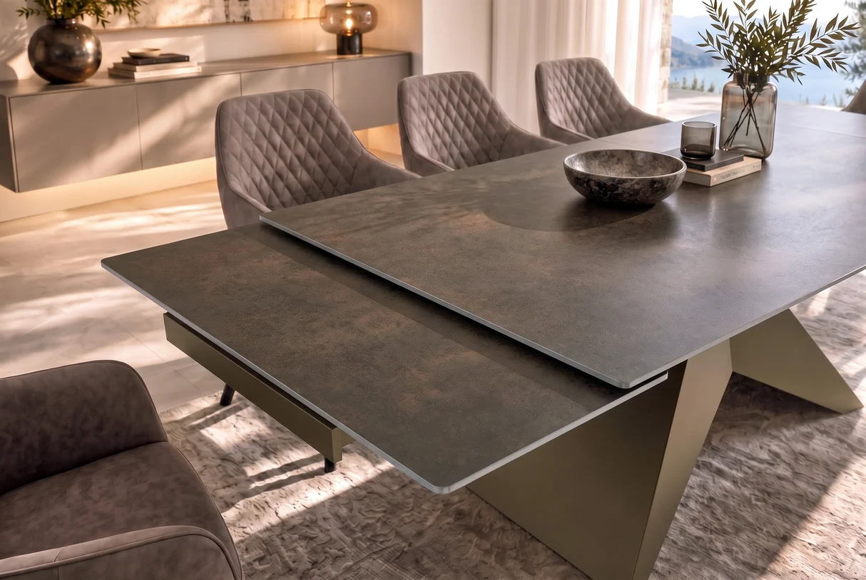 Valgomojo stalas DIAMOND-RUST 180 (220-260)x90xH77 cm-9